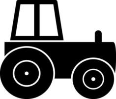 Flat illustration of a tractor. vector