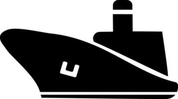 Flat illustration of a ship boat. vector