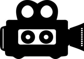 Falt illustration of a videography camera. vector