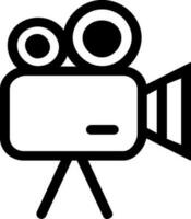 Flat illustration of a video camera. vector