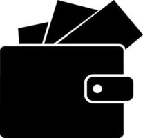 Man wallet with money. vector