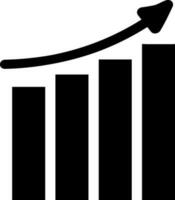 Bar chart showing growth. vector