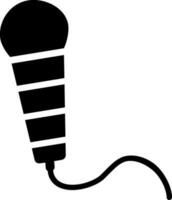 Glyph icon of Microphone in flat style. vector