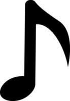 Black Music Note icon or symbol. vector