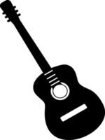 guitarra musical instrumento glifo icono. vector