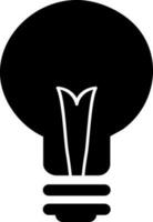 Glyph icon of Idea with light bulb. vector