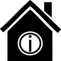 Vector home icon or symbol in flat style.