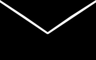 Glyph icon of mail in flat style. vector
