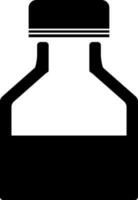 Glyph icon of a bottle in flat style. vector