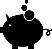 Vector sign or symbol of a piggy bank.