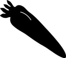 Black radish in flat style. vector