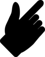 Silhouette of Pointing hand gesture. vector