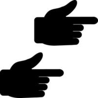 ilustración de señalando manos gesto. vector