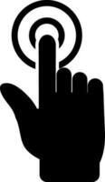 Flat style icon of finger tap gesture. vector