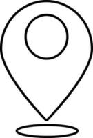 Map navigation pin pointer symbol. vector