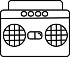 Flat illustration of tape recorder. vector