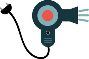 Flat illustration of hair dryer. vector