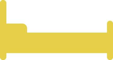 Monochrome icon of Bed in yellow color. vector