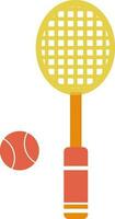 Tennis Racquet with ball or Sport icon. vector