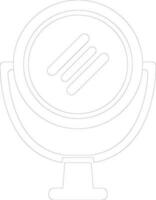 Flat Mirror icon made with Line art. vector