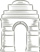 Vector sketch of India Gate.