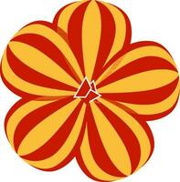 Illustration of red and yellow flower design. vector