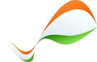 Indian National Tricolors waves design. vector