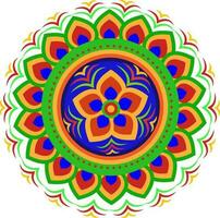 Illustration of colorful floral mandala design. vector