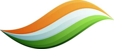 Indian Tricolor waves for Independence or Republic day. vector