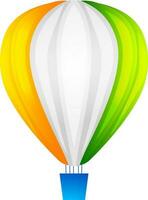 Indian Flag colors Hot Air Balloon design. vector