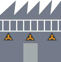 Flat illustration of a factory icon. vector