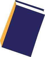 3D illustration of book icon in blue color. vector