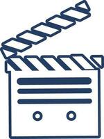 Flat clapper board sign or symbol. vector