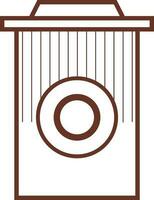 Colored dustbin icon or symbol in flat style. vector