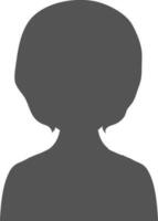 Female user profile sign or symbol in flat style. vector