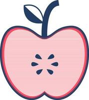 Flat illustration of an apple. vector