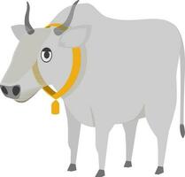 Flat illustration of a cow. vector