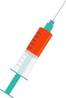 Flat illustration of a syringe. vector