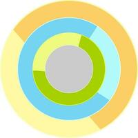 Colorful circle infographic element in flat style. vector