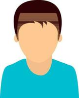 Young boy character in flat style. vector