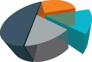 3d tarta gráfico infografía elemento para negocio. vector