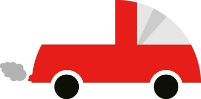 Flat style illustration of red car. vector