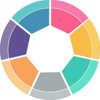 3D colorful infographic circle design. vector