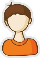 Illustration of boy in flat style. vector