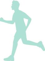 Flat illustration of a running man. vector