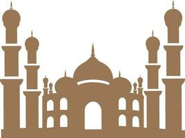 Flat illustration of Taj Mahal in India. vector