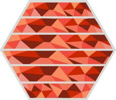 Infographic element in abstract hexagonal shape. vector