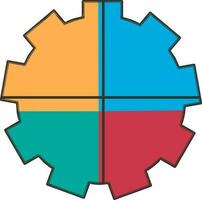 Illustration of colorful infographic element. vector