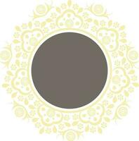 Circular baroque or frame illustration. vector