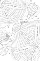 Floral design made by line art pattern. vector